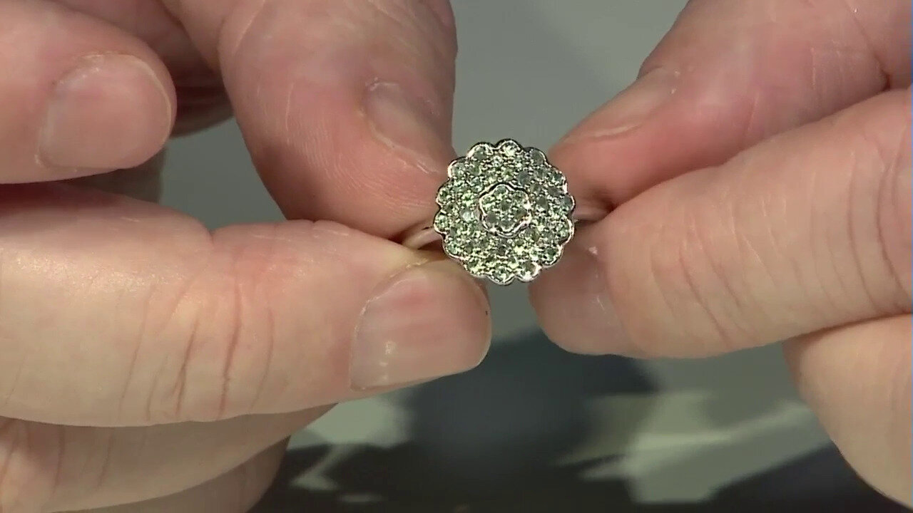 Video Zilveren ring met alexandrieten