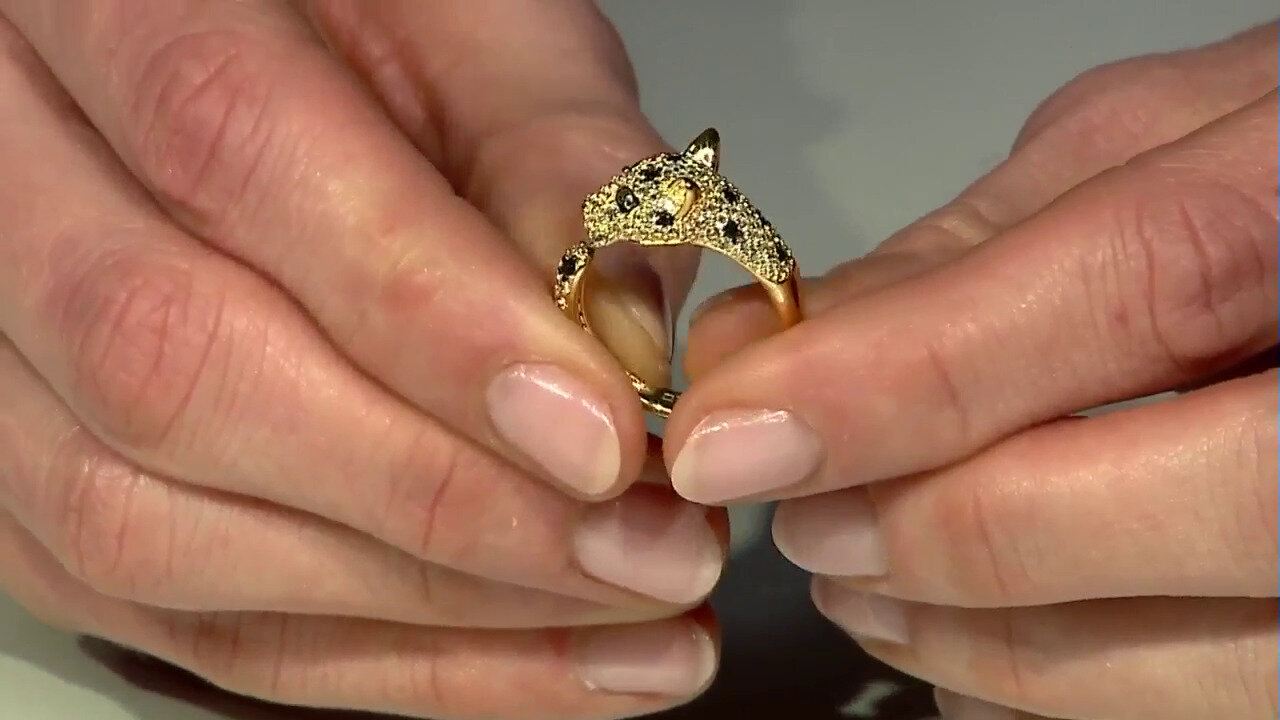 Video Zilveren ring met witte topaasstenen