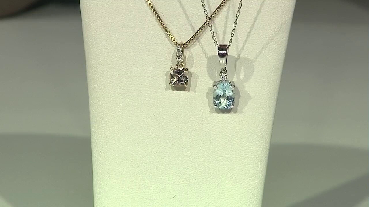 Video 10K AAA Brazilian Aquamarine Gold Necklace