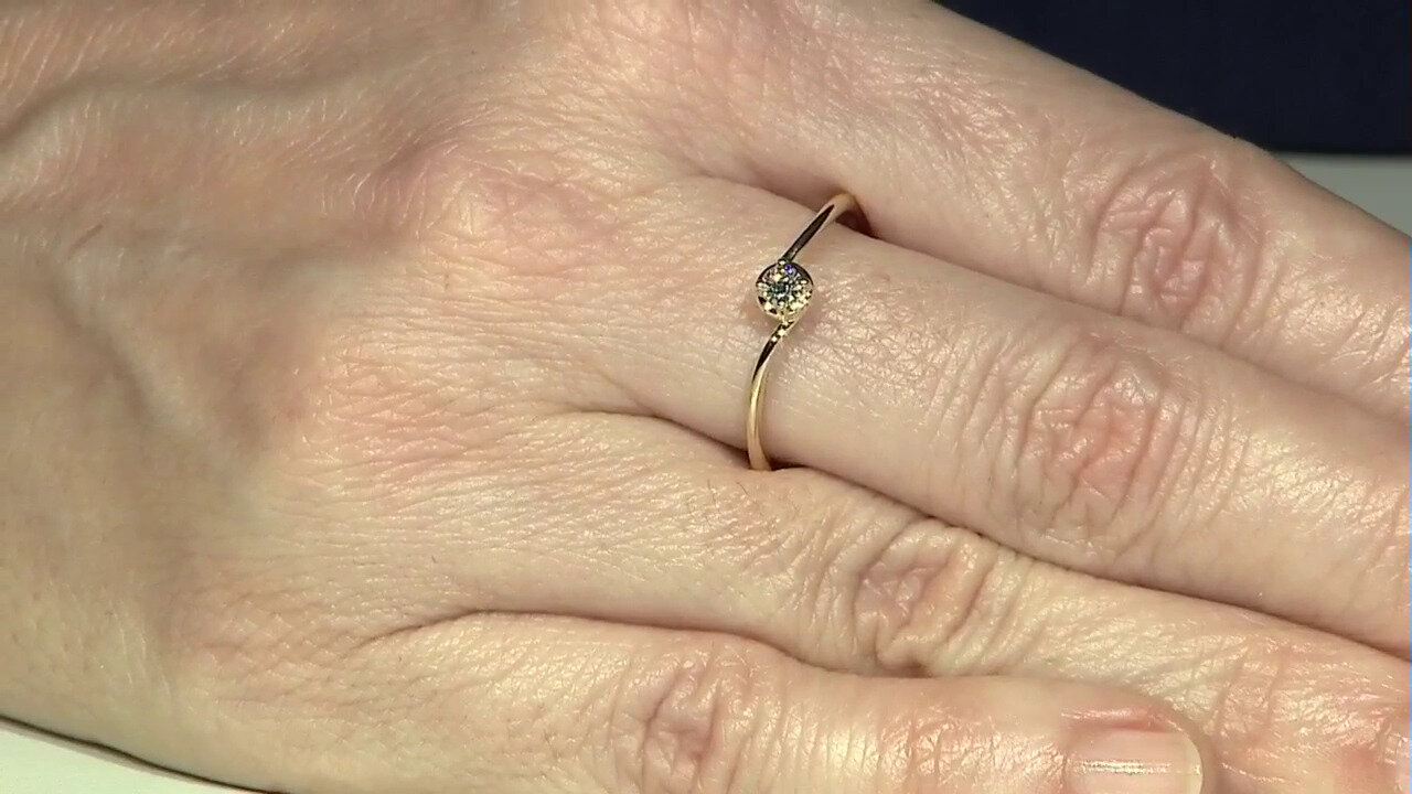 Video 9K IF (G) Diamond Gold Ring (de Melo)