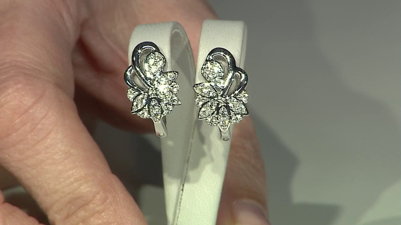 Video Zircon Silver Earrings