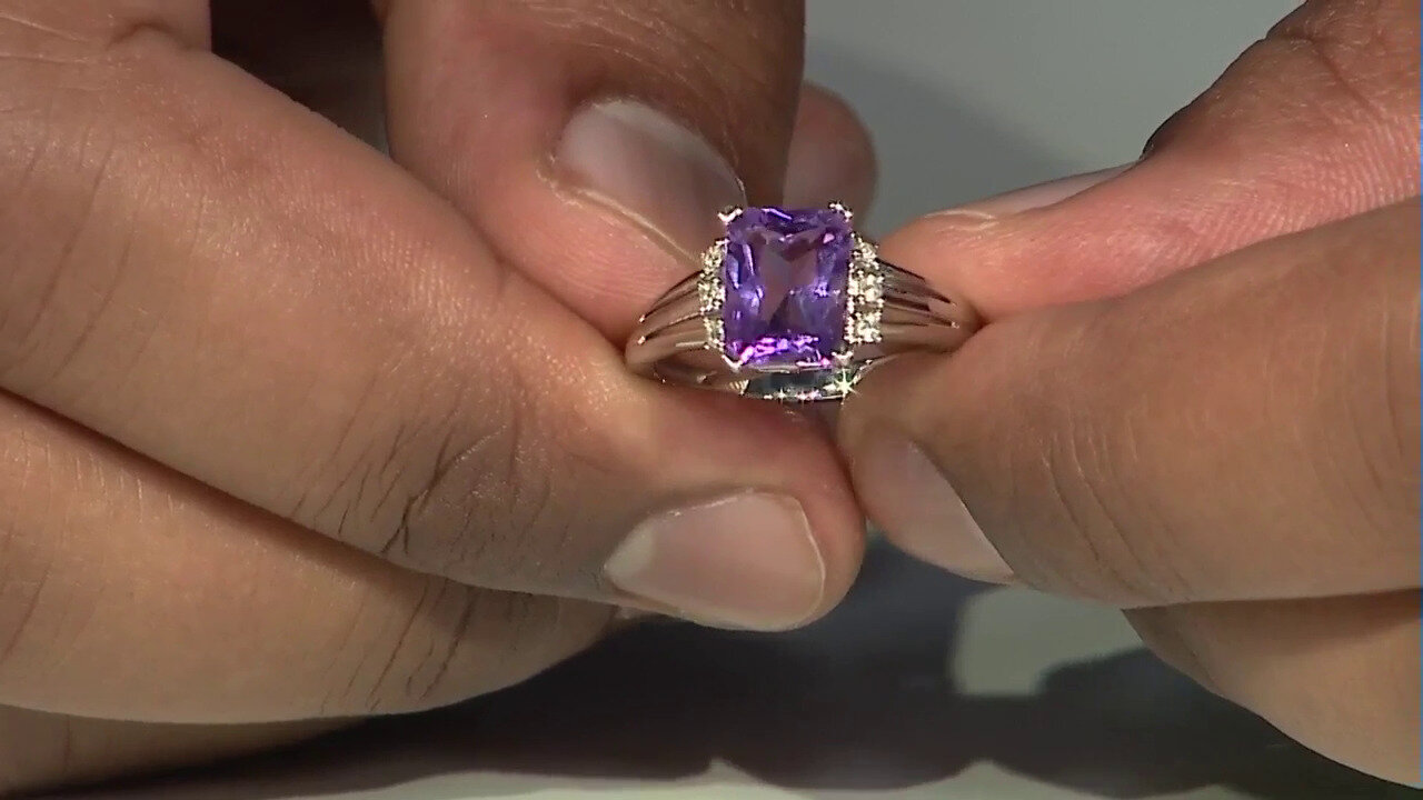 Video Uruguayan Amethyst Silver Ring