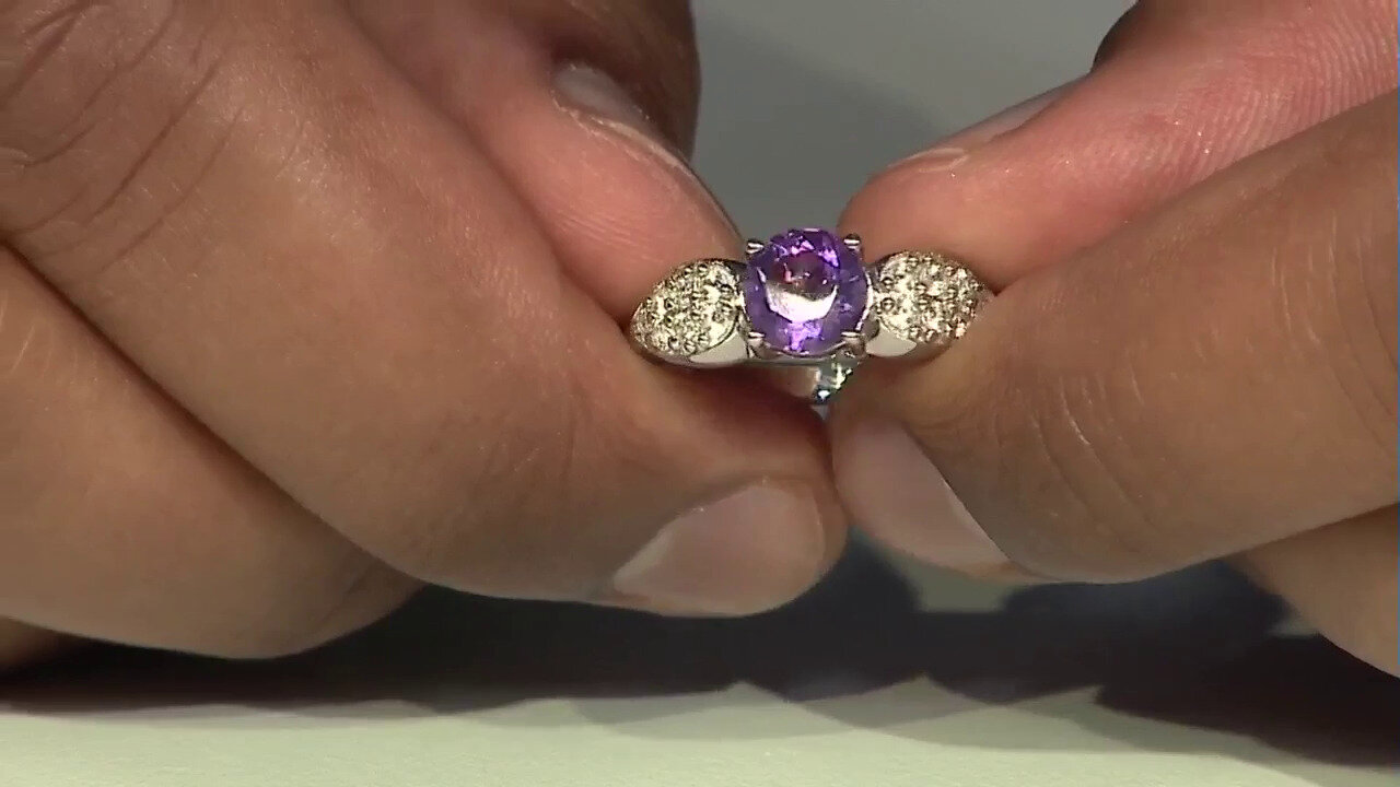 Video Uruguayan Amethyst Silver Ring