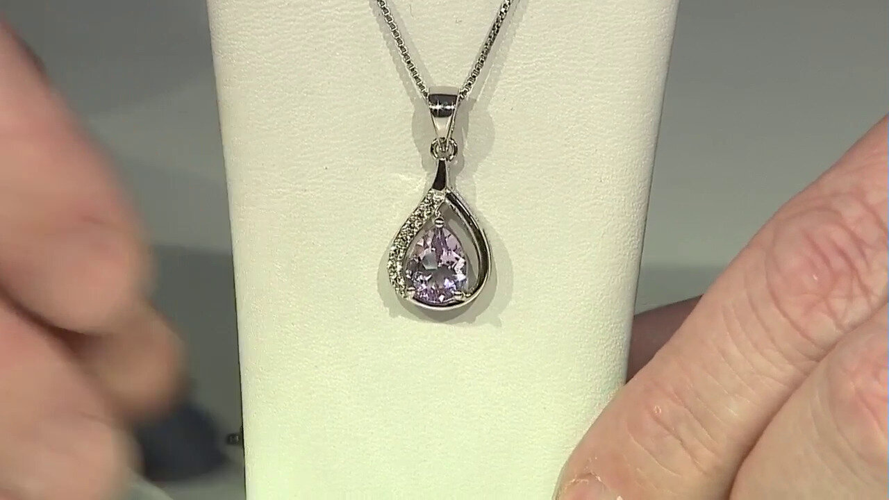 Video Rose de France Amethyst Silver Pendant