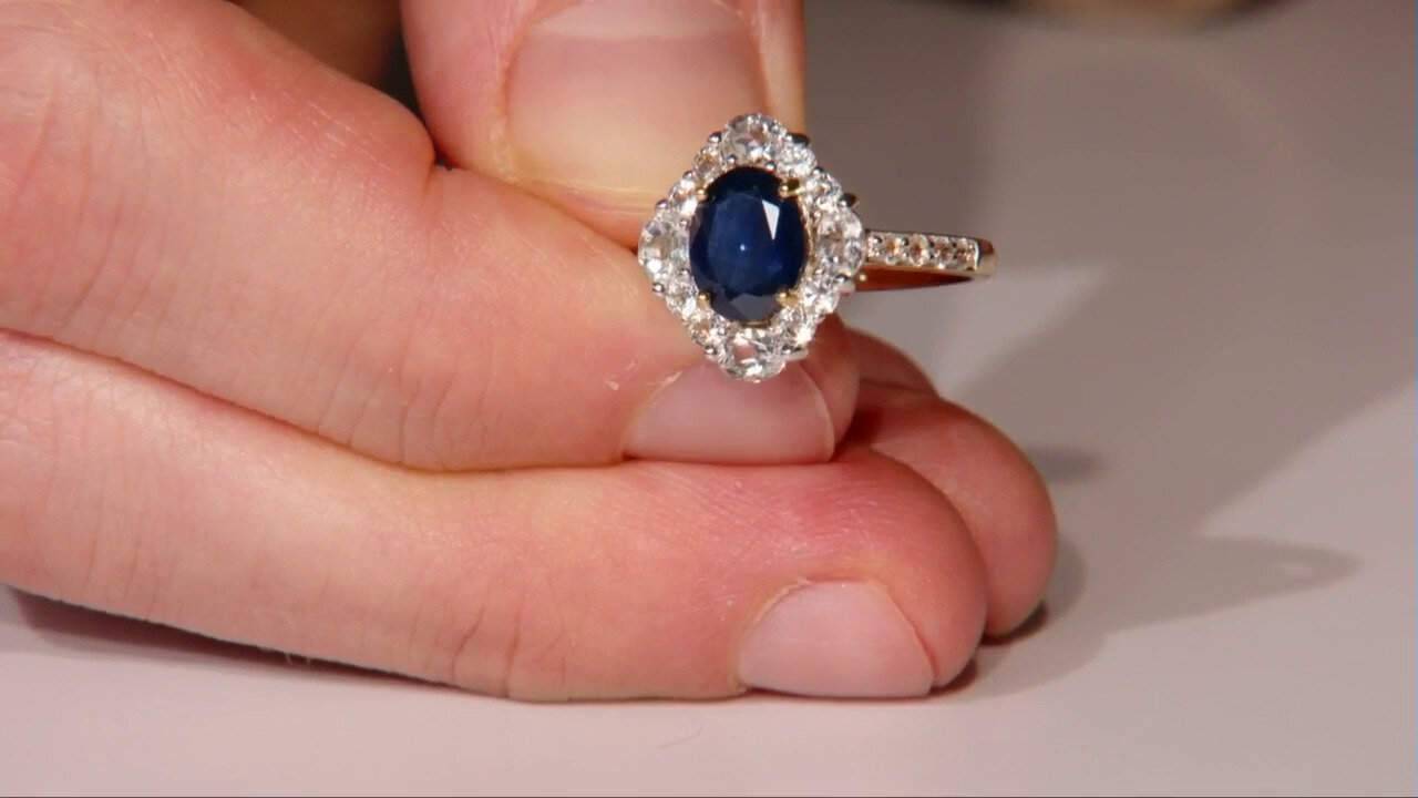 Video 9K Kanchanaburi Sapphire Gold Ring