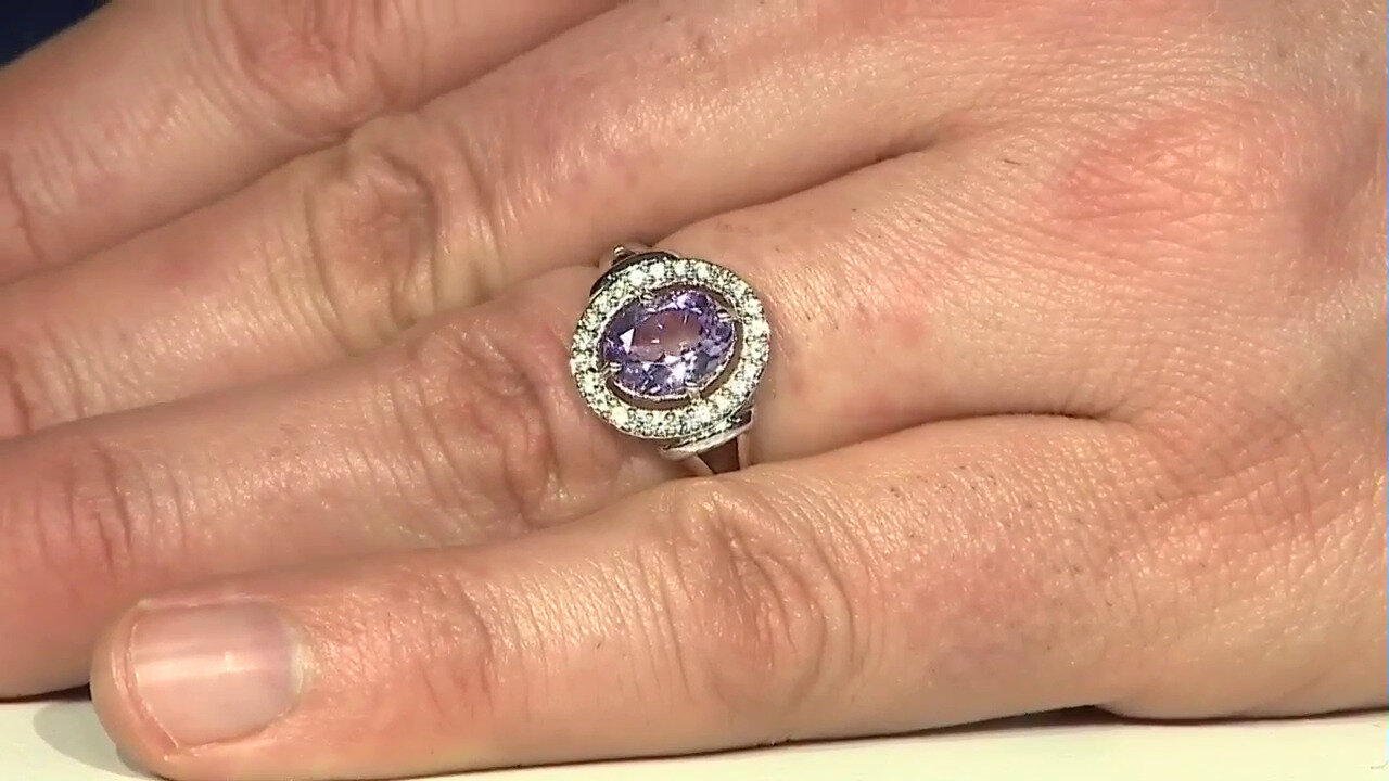 Video Anillo en plata con Amatista Rosa de Francia