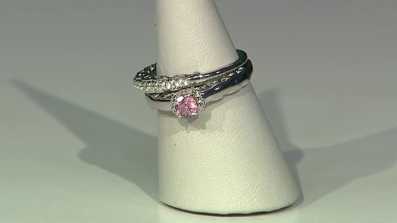 Video Nigerian Pink Tourmaline Silver Ring