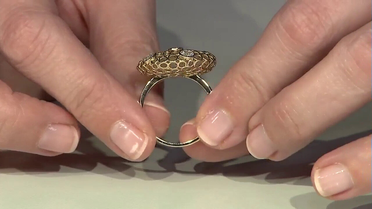 Video 9K I1 (I) Diamond Gold Ring (Ornaments by de Melo)