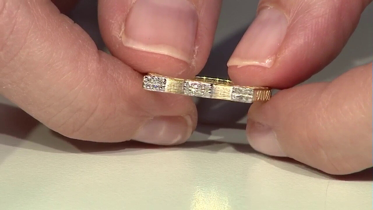 Video 9K I2 (I) Diamond Gold Ring (Ornaments by de Melo)