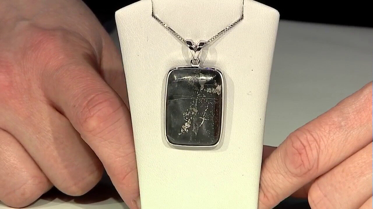 Video Pyrite in Shale Silver Pendant