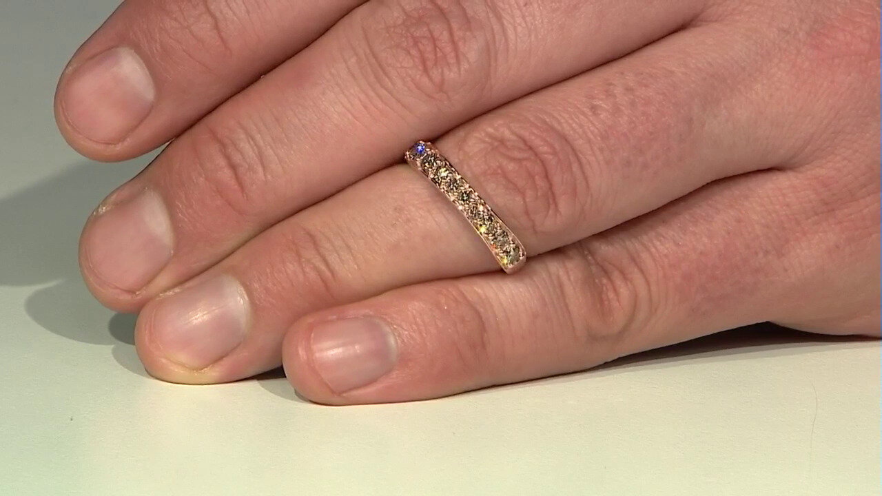 Video 9K I2 Champagne Diamond Gold Ring (KM by Juwelo)