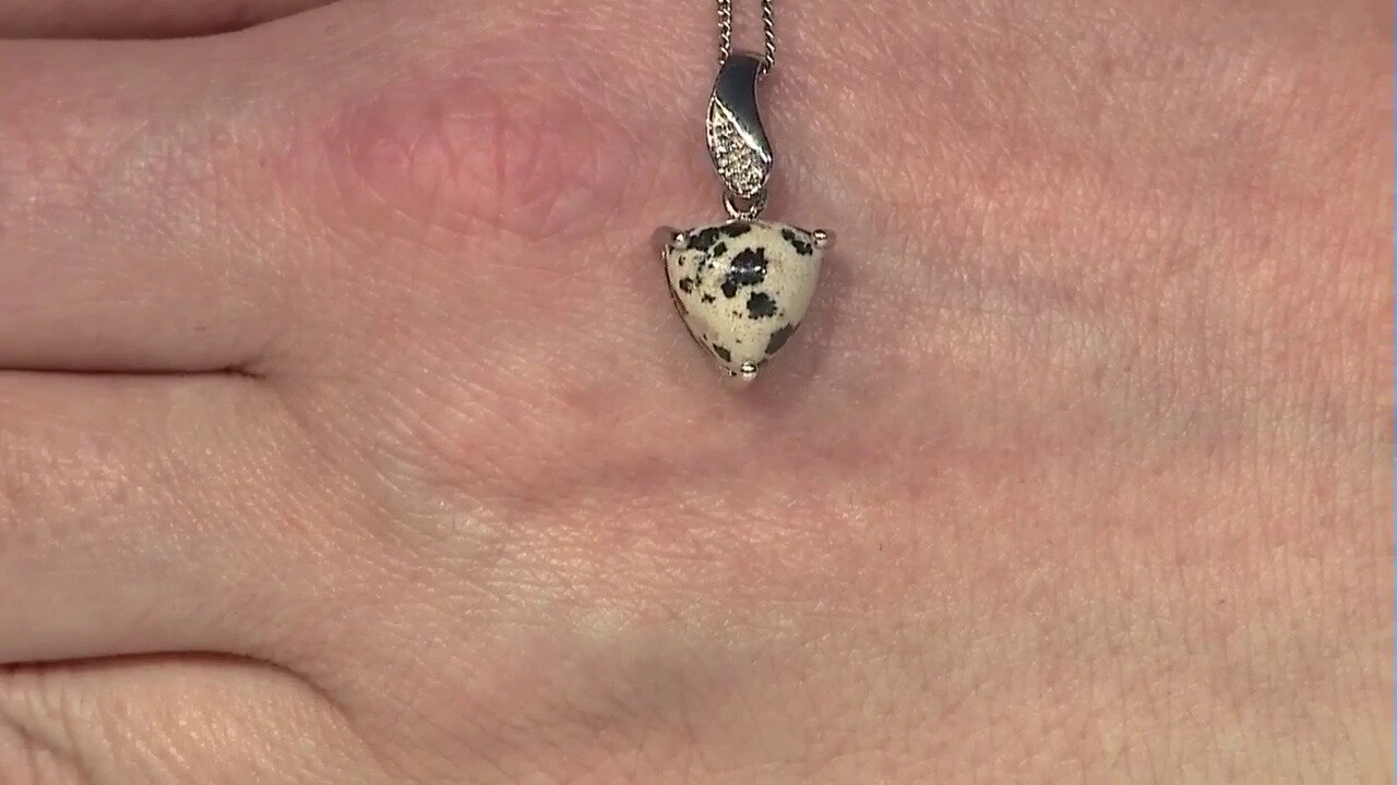 Video Dalmatian Jasper Silver Pendant