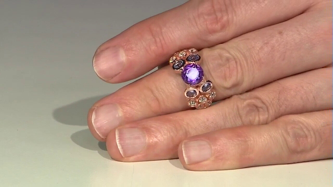 Video Siberian Amethyst Silver Ring