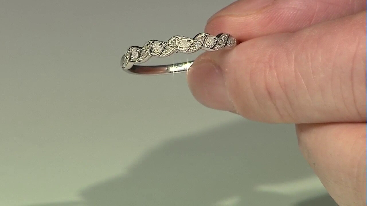 Video 9K I4 (J) Diamond Gold Ring