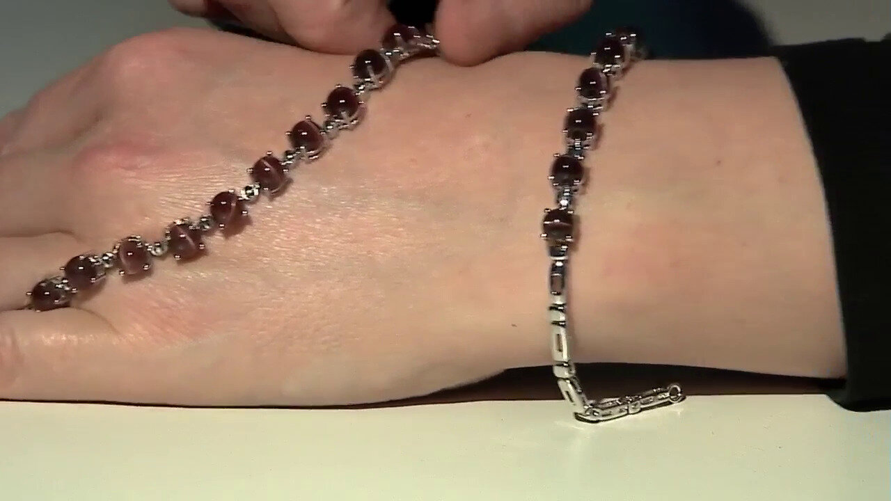 Video Cat´s Eye Scapolite Silver Bracelet