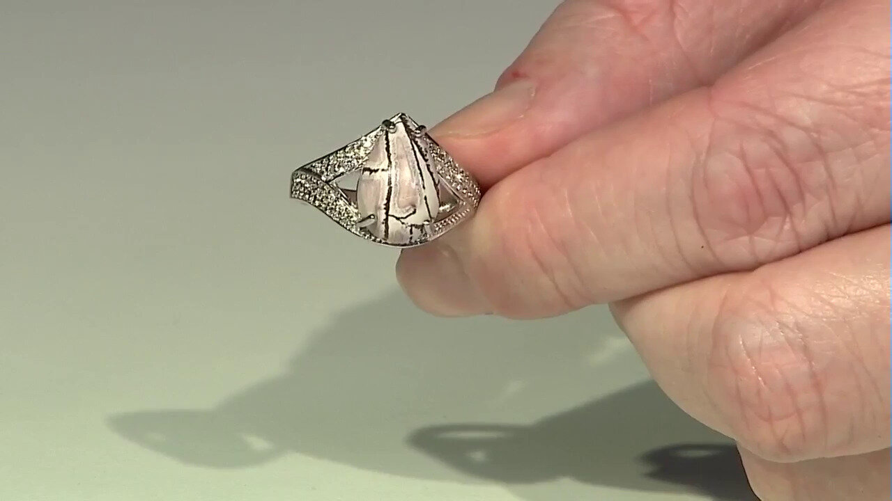 Video Anillo en plata con Jaspe Sonoran dendritas