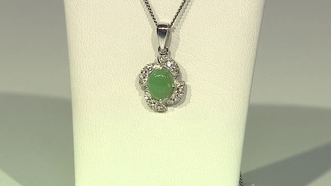 Video Imperial Chrysoprase Silver Pendant