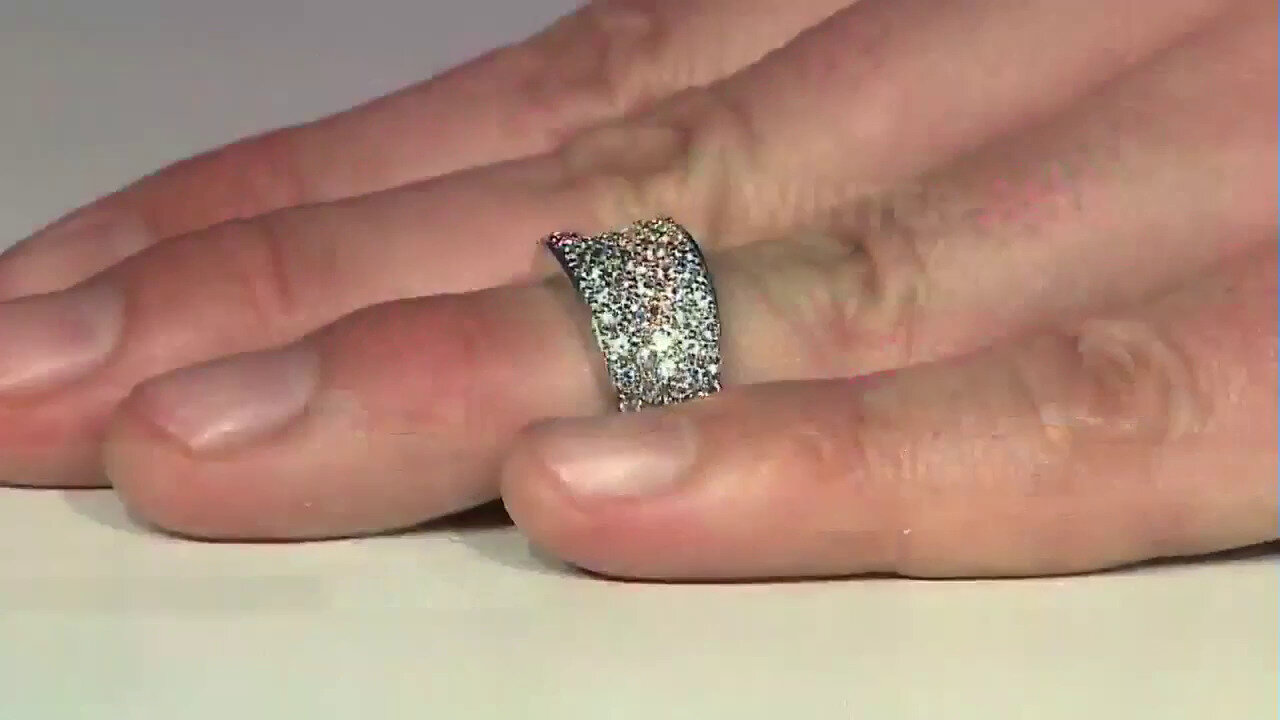 Video White Sapphire Silver Ring