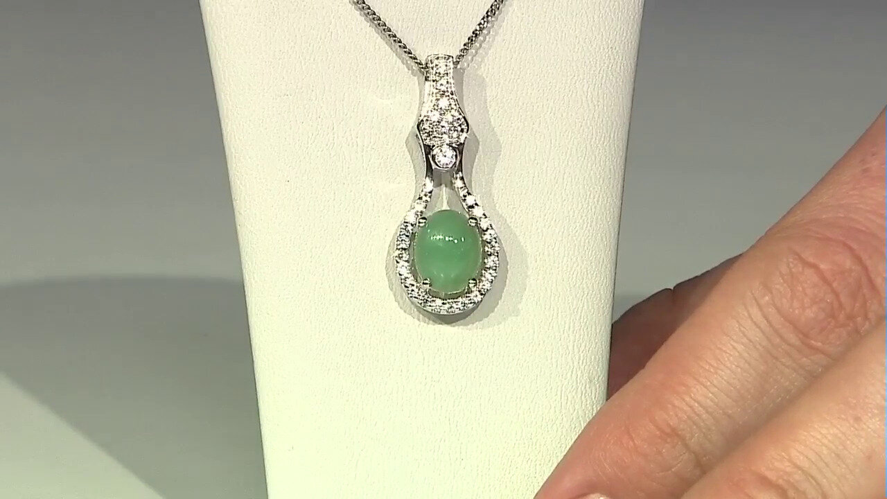 Video Imperial Chrysoprase Silver Pendant