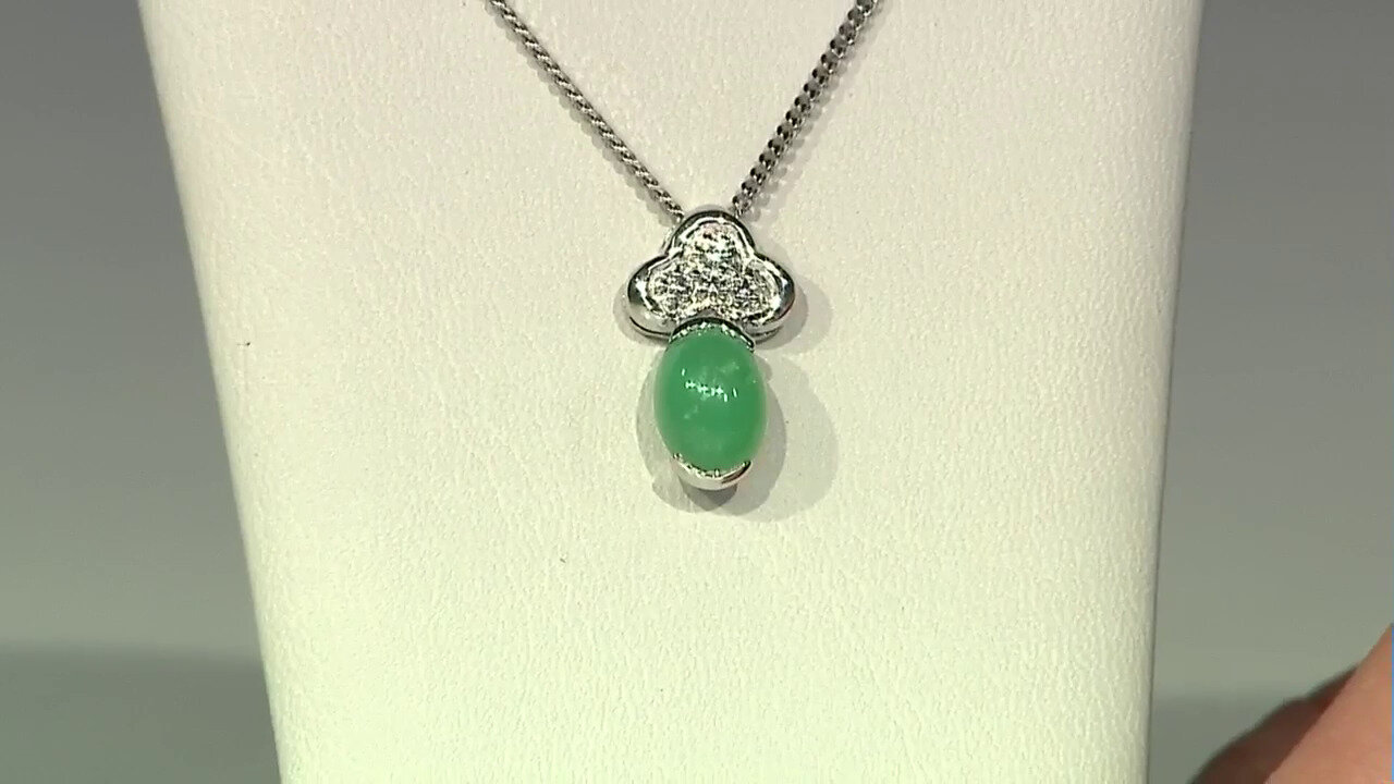 Video Imperial Chrysoprase Silver Pendant