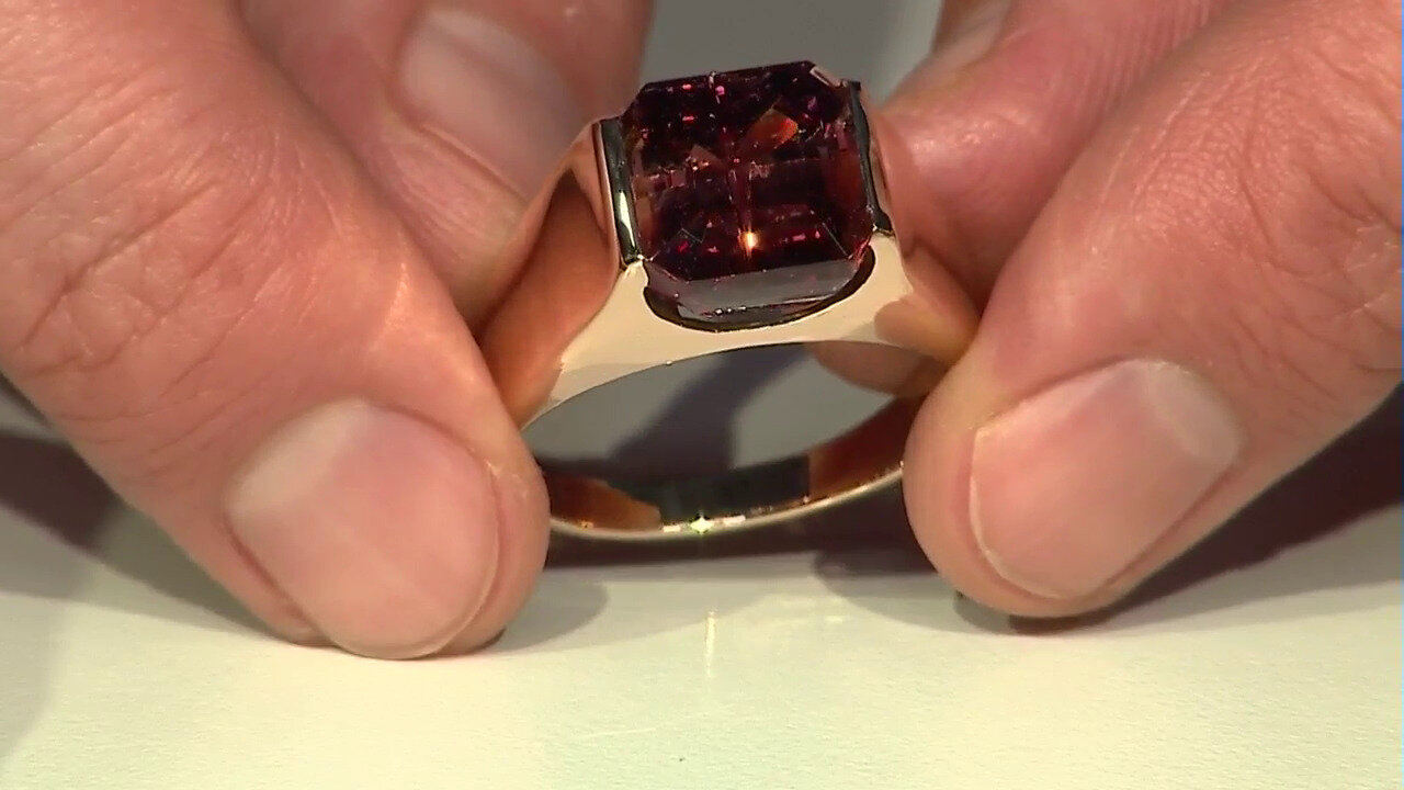 Video 14K Bi Colour Tourmaline Gold Ring (de Melo)