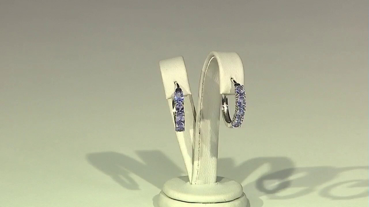 Video Tanzanite Silver Earrings