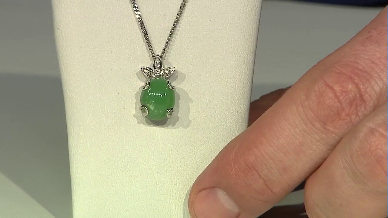 Video Imperial Chrysoprase Silver Pendant