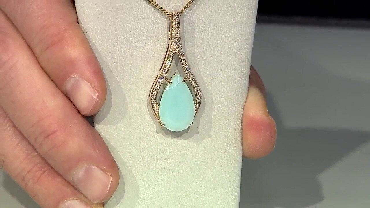 Video 14K Paraiba Opal Gold Pendant (AMAYANI)