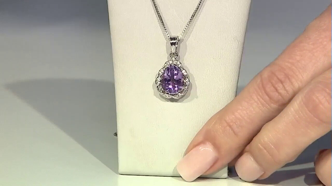 Video Rose de France Amethyst Silver Pendant