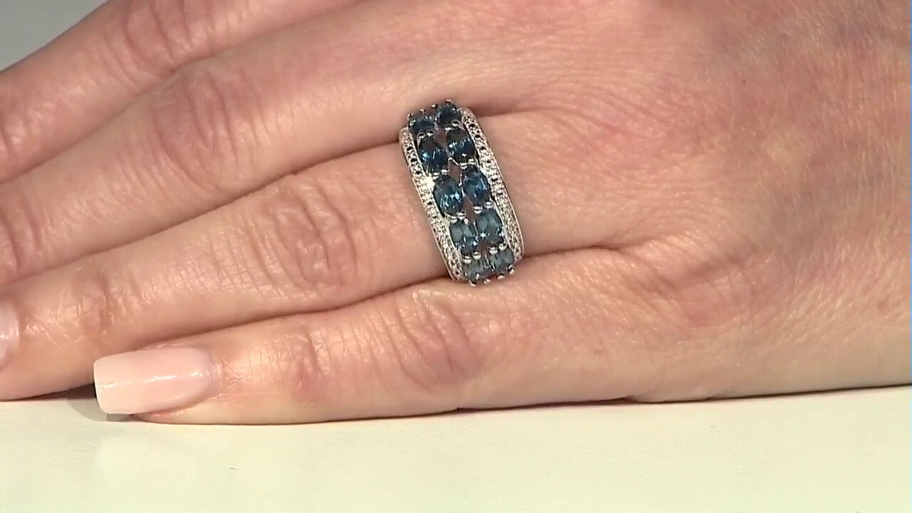 Video London Blue Topaz Silver Ring