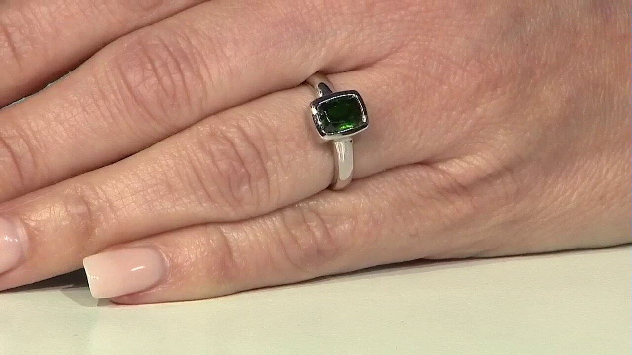 Video Russian Diopside Silver Ring