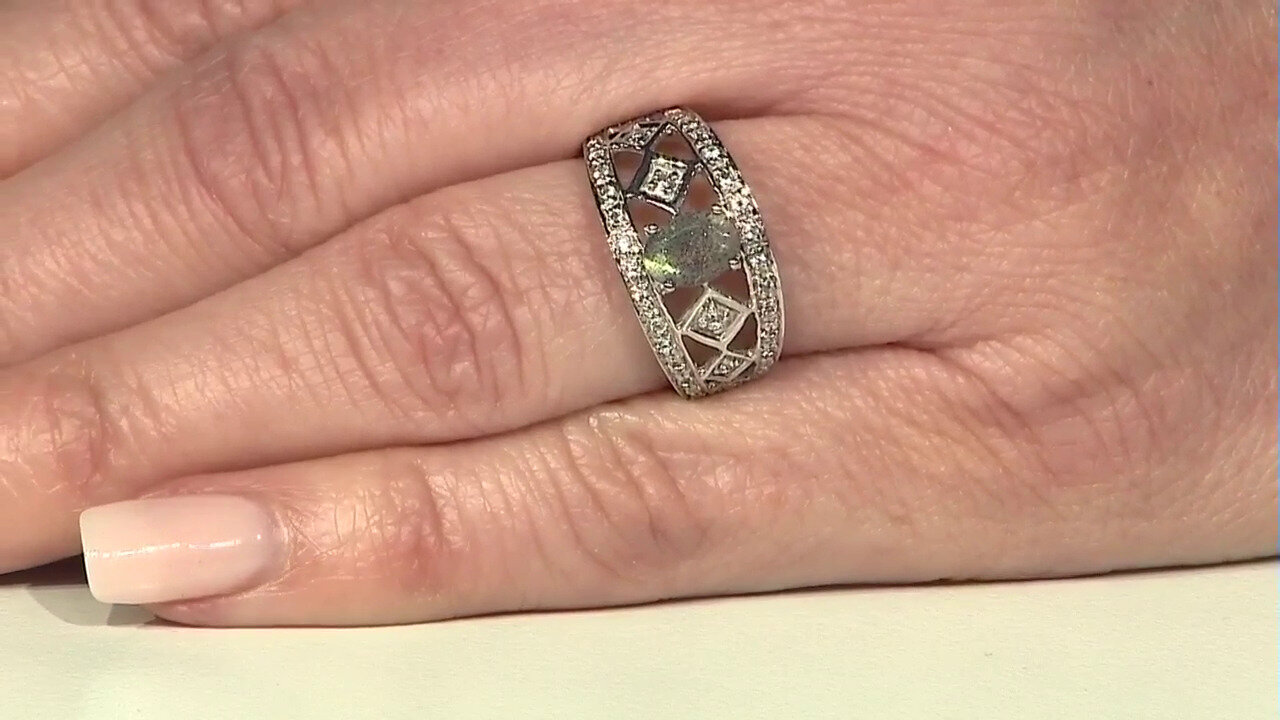 Video Anello in argento con Spectrolite
