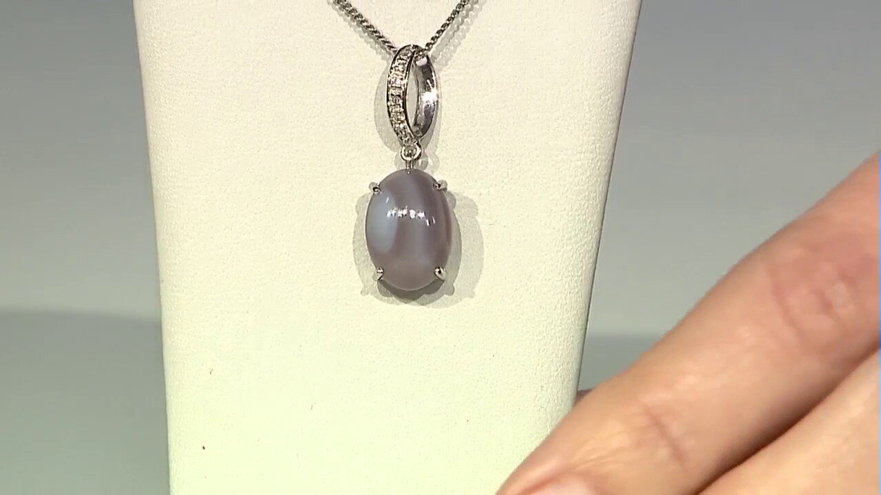 Video Botswana Agate Silver Pendant