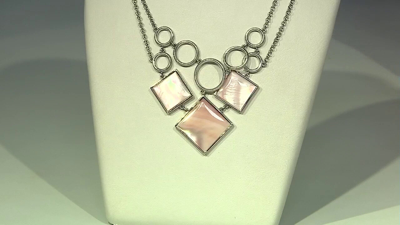 Video Mother of Pearl Silver Necklace