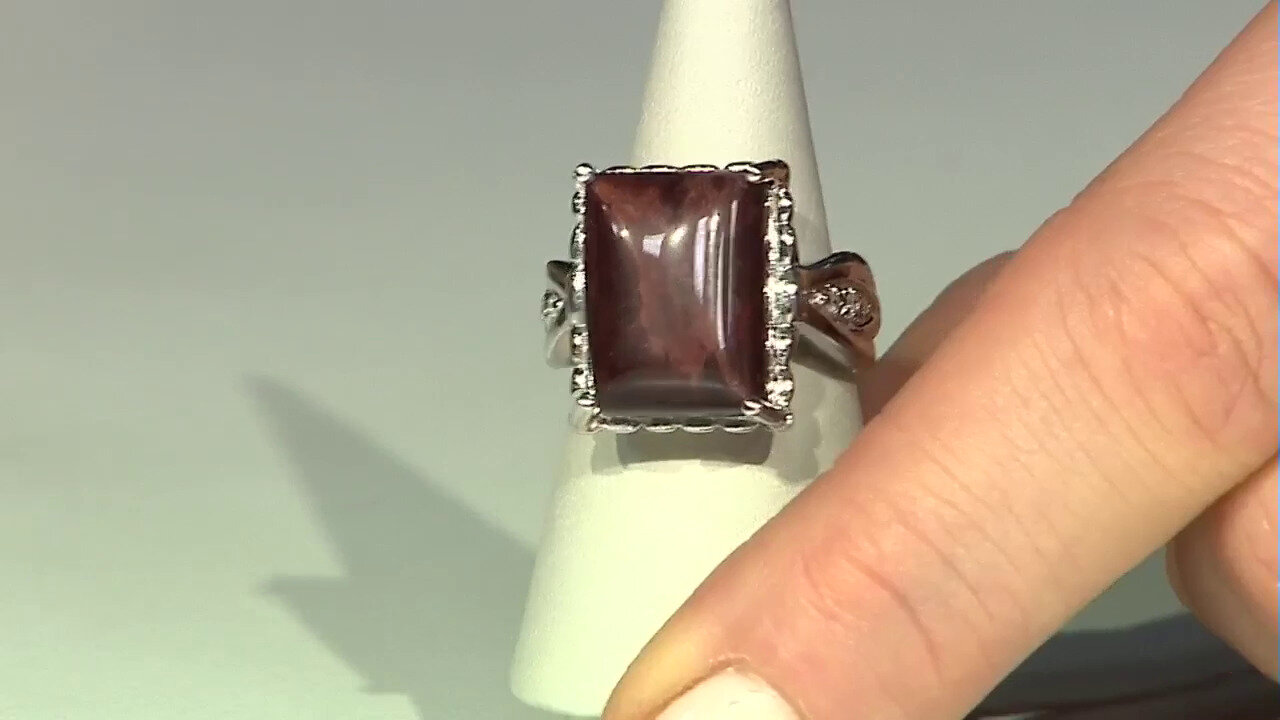 Video Red Tiger´s Eye Silver Ring