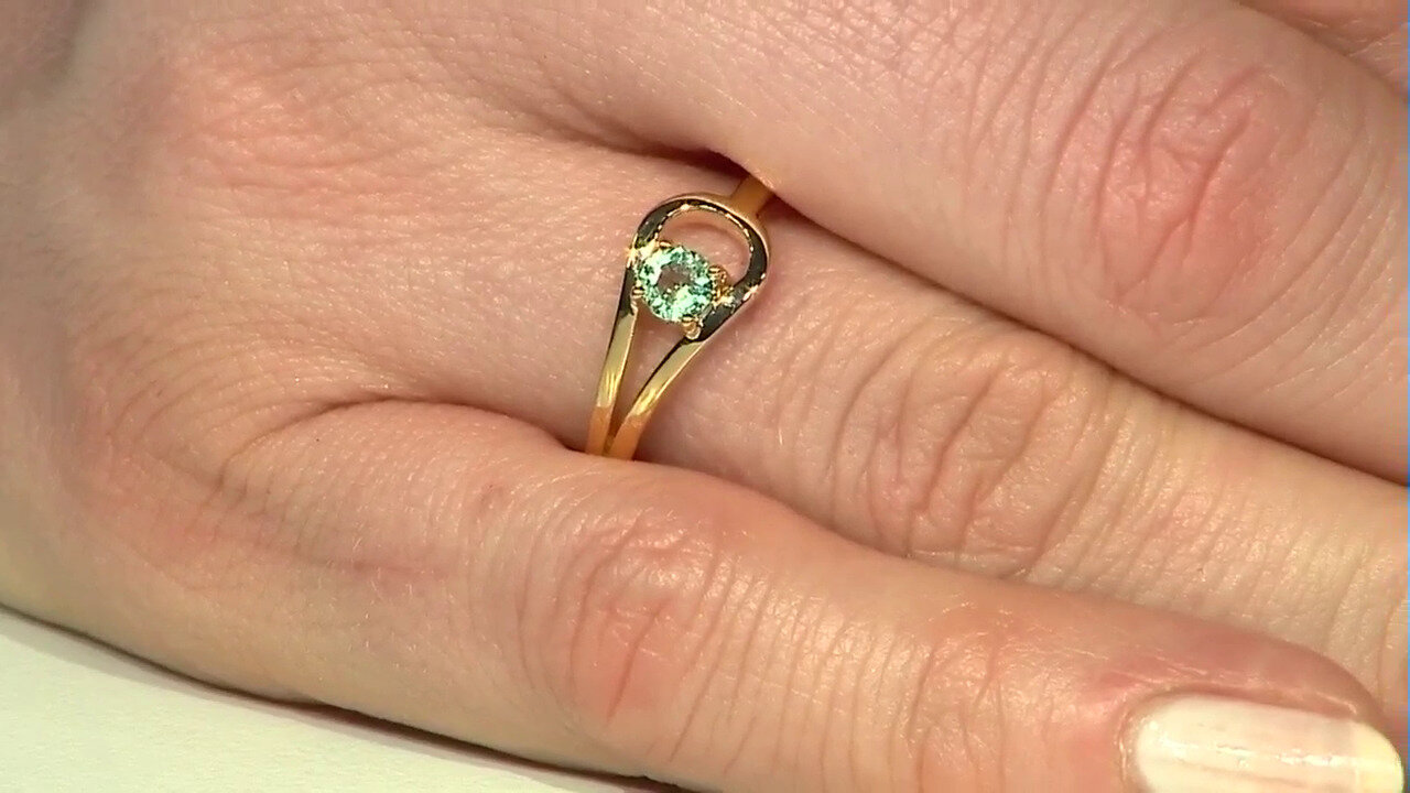 Video Russian Emerald Silver Ring