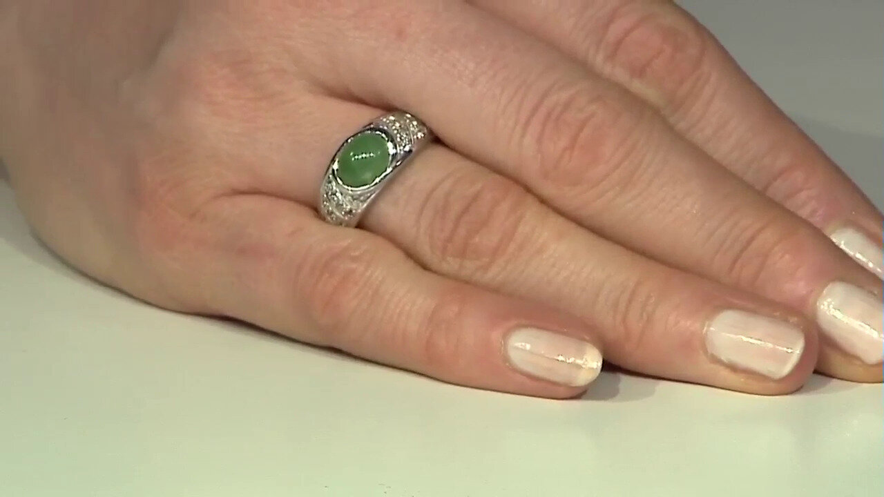 Video Imperial Chrysoprase Silver Ring