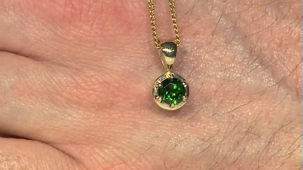 Video Ciondolo in oro con Diopside Russo (CUSTODANA)