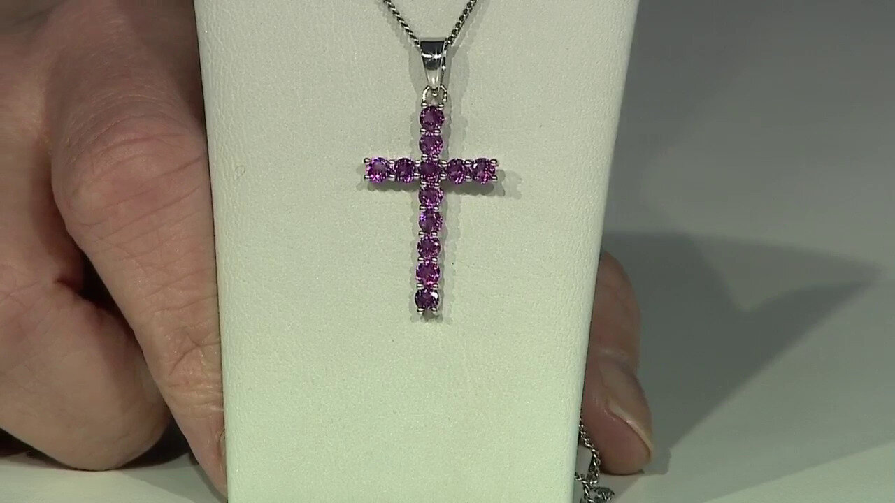 Video Rhodolite Silver Pendant