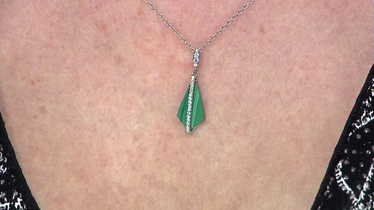 Video Malachite Silver Necklace