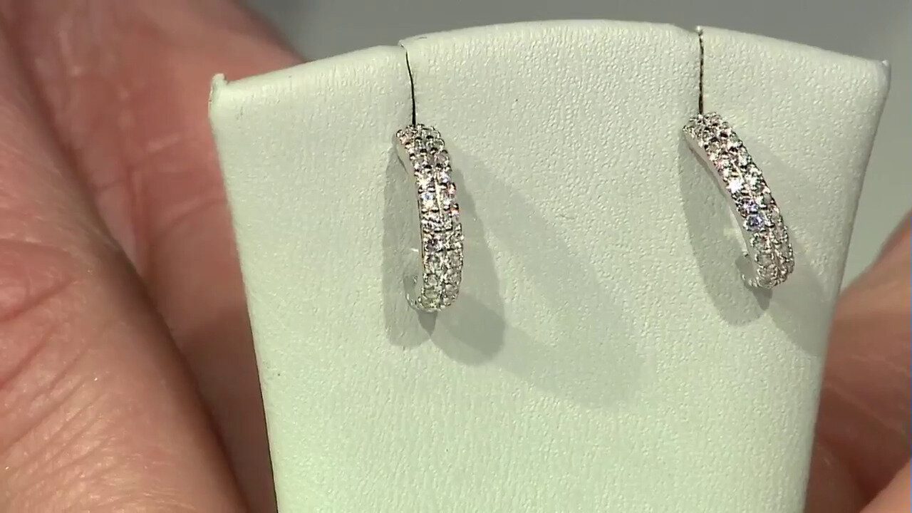 Video Zircon Silver Earrings