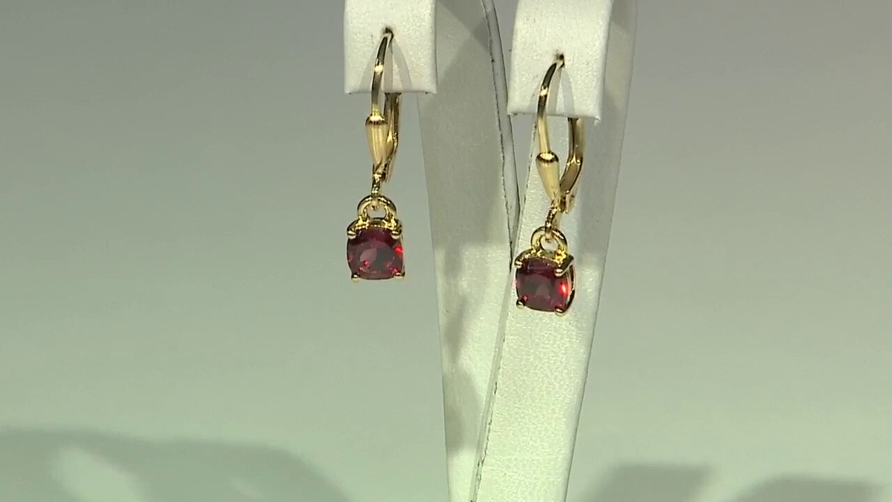 Video Mozambique Garnet Silver Earrings