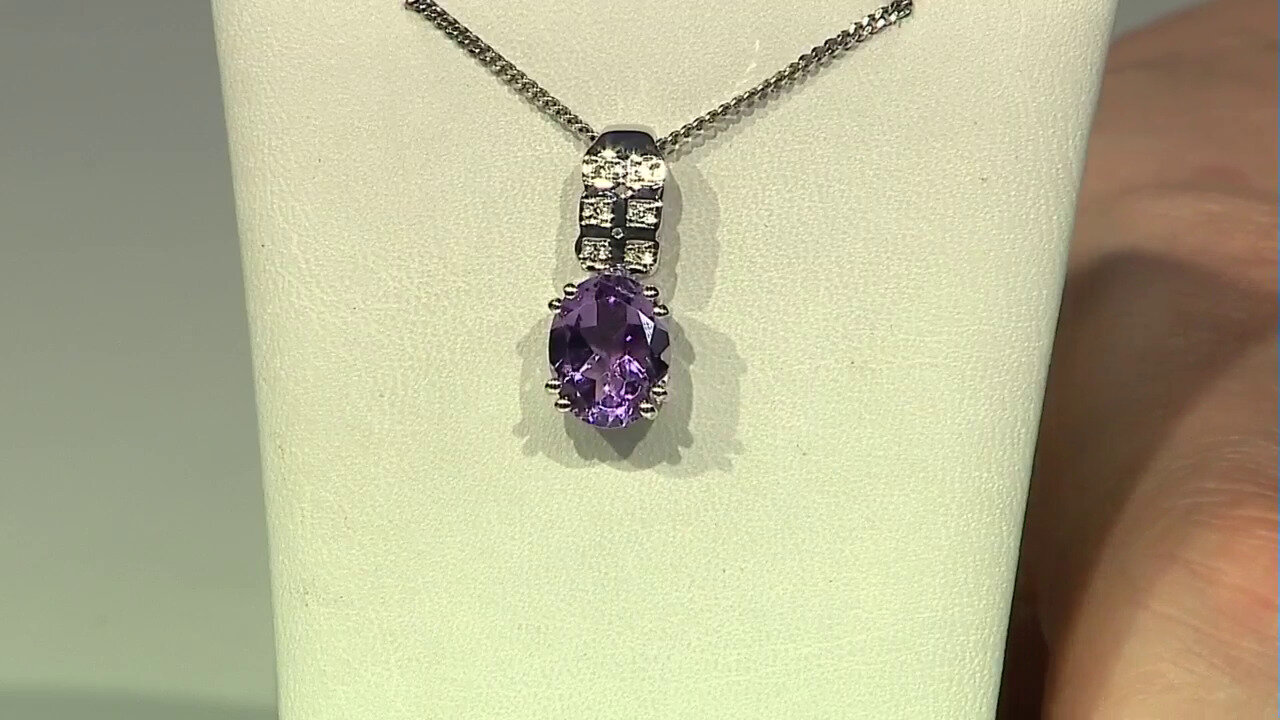 Video Amethyst Silver Pendant