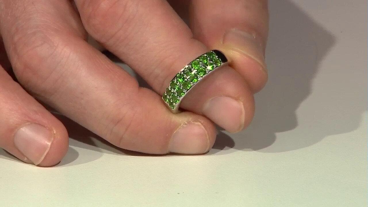 Video Russian Diopside Silver Ring