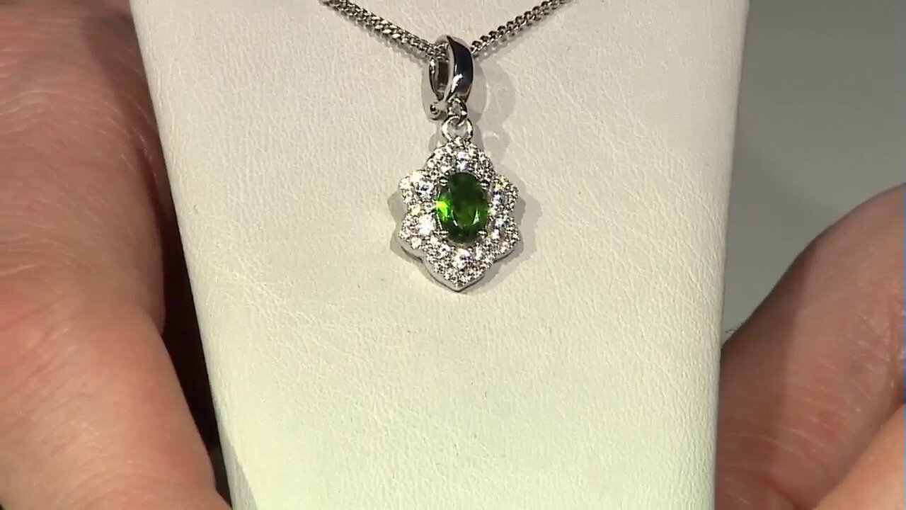 Video Russian Diopside Silver Pendant