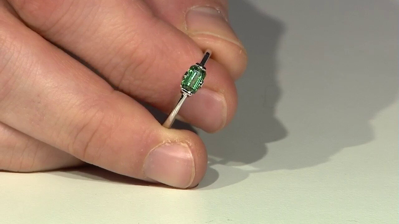 Video Benedito Green Tourmaline Silver Ring