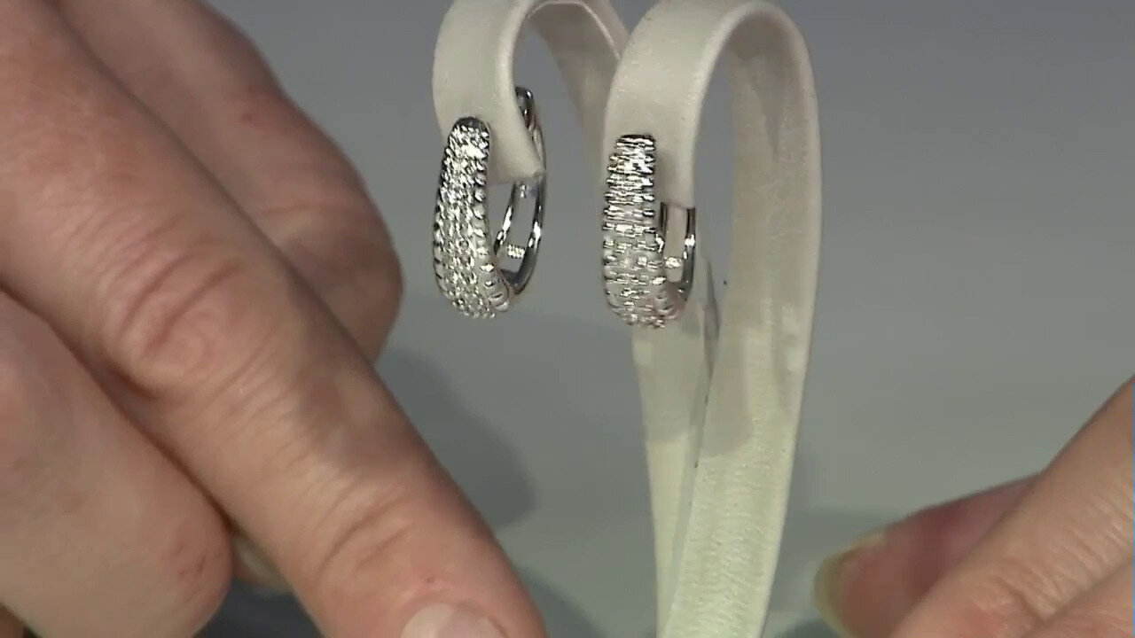 Video Boucles d'oreilles en argent et Zircon