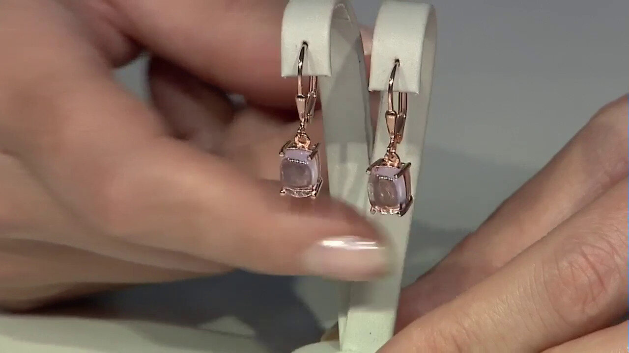 Video Rose de France Amethyst Silver Earrings