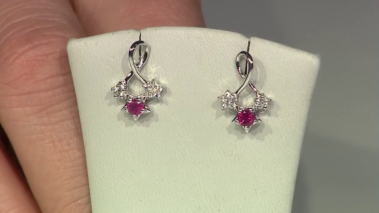 Video Madagascar Ruby Silver Earrings