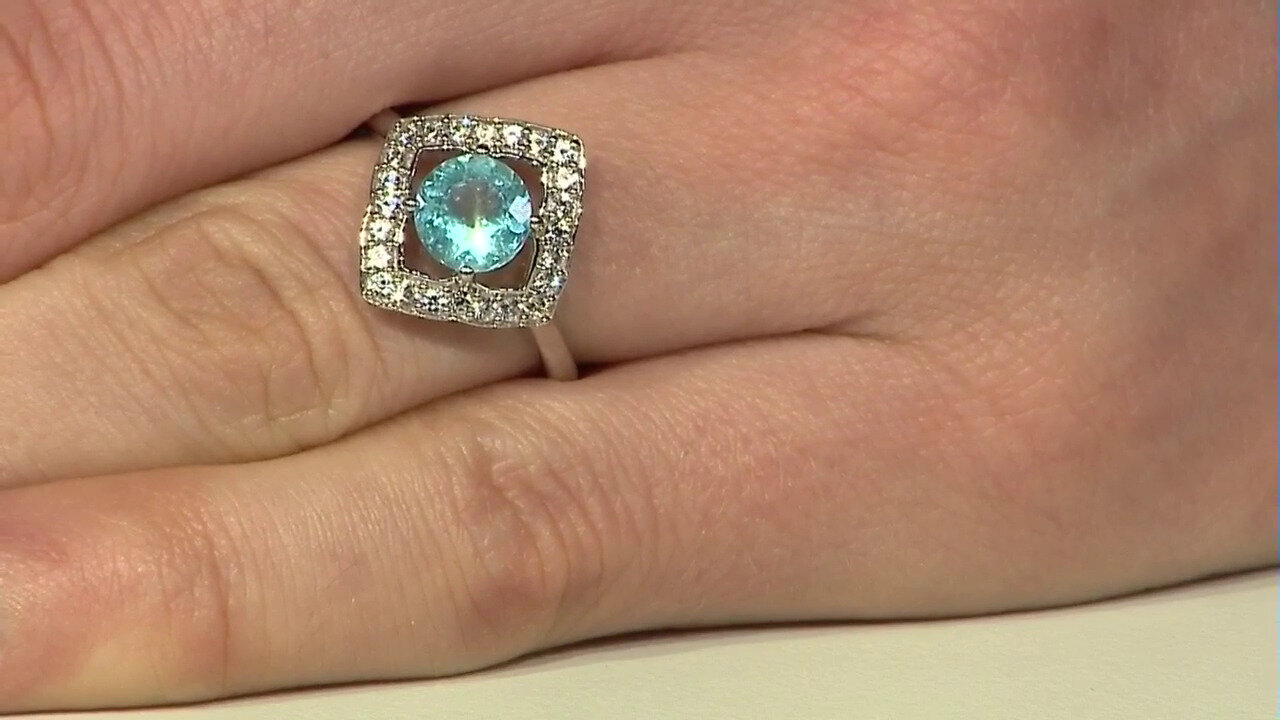 Video Anillo en plata con Apatita azul